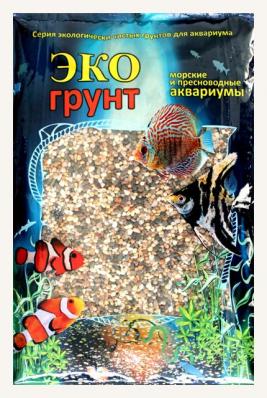 Грунт для аквариума ЭКОгрунт Галька Феодосия 2-5 мм