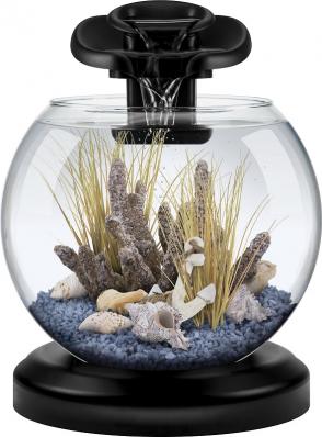 Аквариум Tetra Cascade Globe Duo Waterfall 6,8л круглый с LED светильником черный