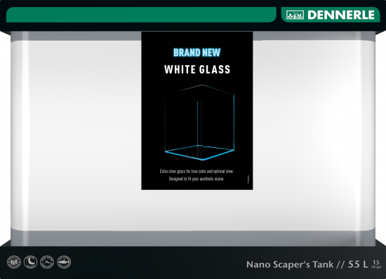 Аквариум Dennerle Nano Scaper's Tank White Glass 55 л из осветленного стекла
