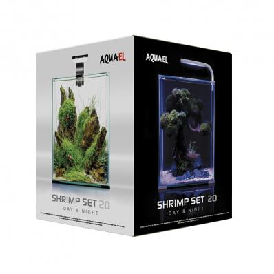Aквариум SHRIMP SET SMART LED DAY&NIGHT 20 / черный (19 л)