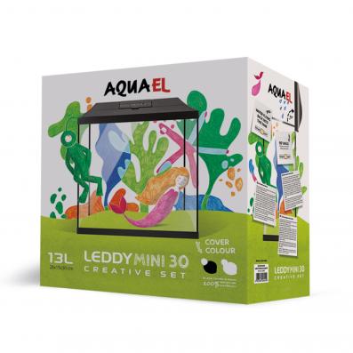 Аквариум Aquael LEDDY MINI 30 черный,12,6 л прямой