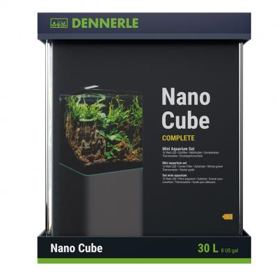 Аквариум Dennerle Nano Cube Complete 30 л (в комплекте фильтр, освещение, питательная подложка , кварцевый грунт и термометр)