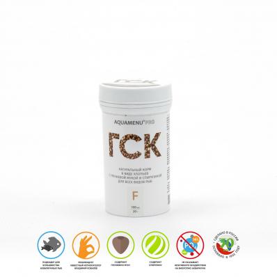 Корм ГСК F AQUAMENU PRO 100 мл (20 г), ежедневный хлопьевидный корм с гречневой мукой и спирулиной