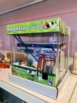 Аквариум DoPhin 10 литров с фильтром и светом — готовый комплект 6 в 1
