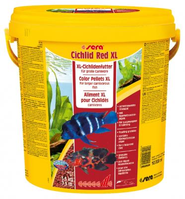 Корм для рыб SERA Cichlid Red XL 10 л (3,6 кг) не оферта, наличие и актуальная цена подтверждается